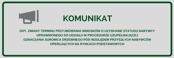 Zmiany terminu przyjmowania wniosków o uzyskanie statusu nabywcy